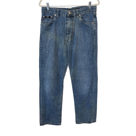 Hugo Boss Jeans Size 34x32 Alabama Denim Straight Leg Blue Medium Wash Retro - Picture 1 of 7